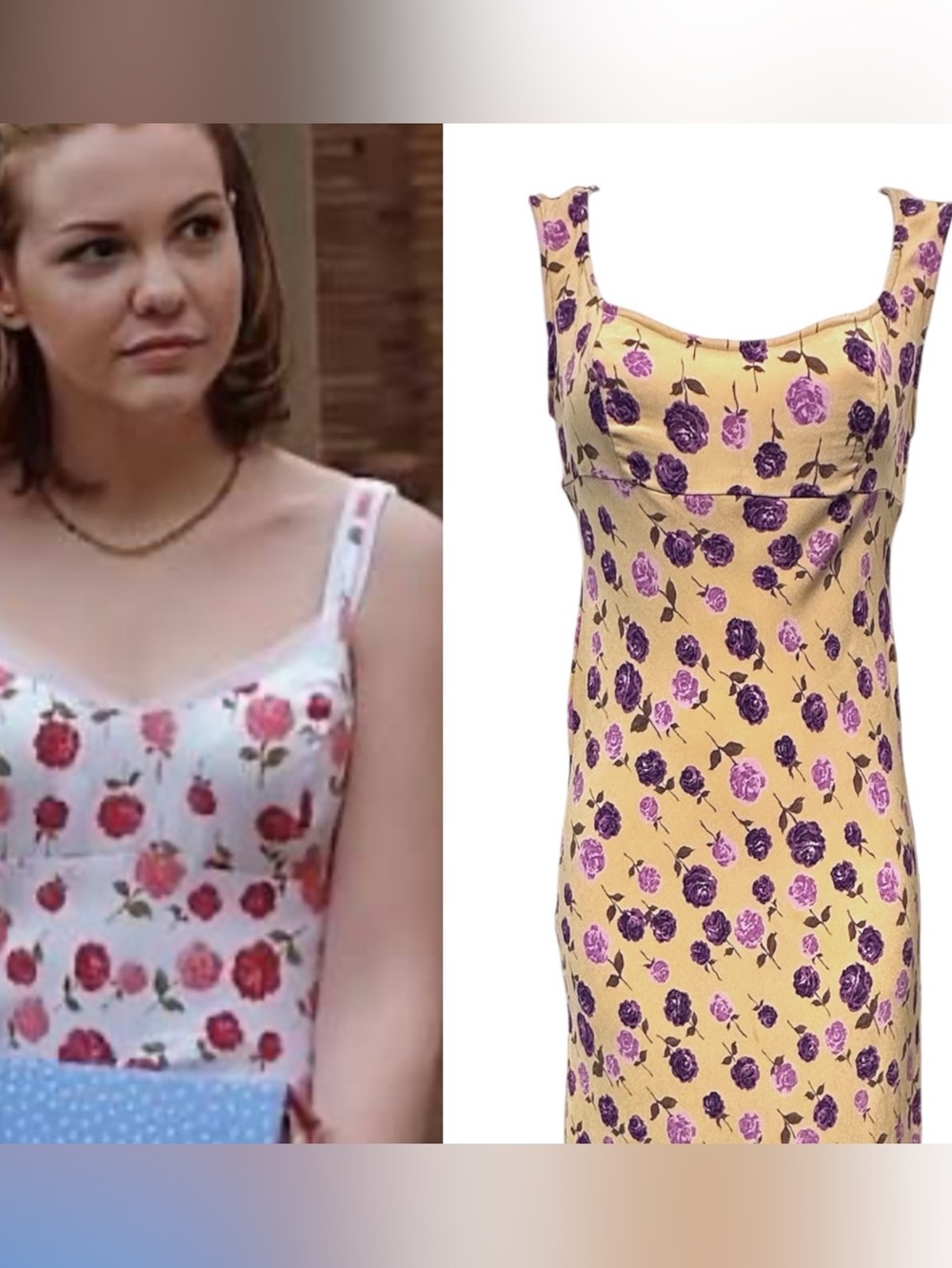 y2k vintage Betsey Johnson Floral Maxi Dress alt ASO 10 Things I Hate About You